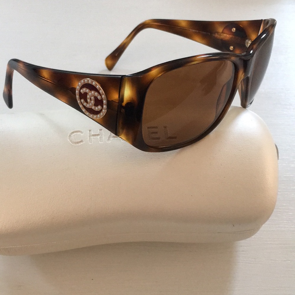 Chanel Sunglasses with Pearl Detail on Sides